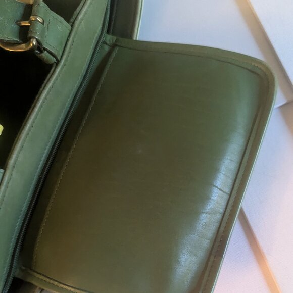 Coach Authentic Vintage Waverly Tote 4133 Green Purse Designer Distressed AS IS - Picture 11 of 15